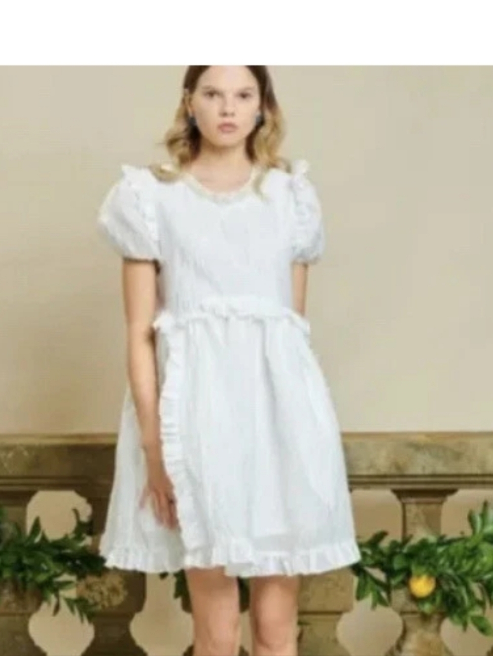 Sister Jane Dream Memoir Mail Mini Dress Medium Urban Outfitters White NWT